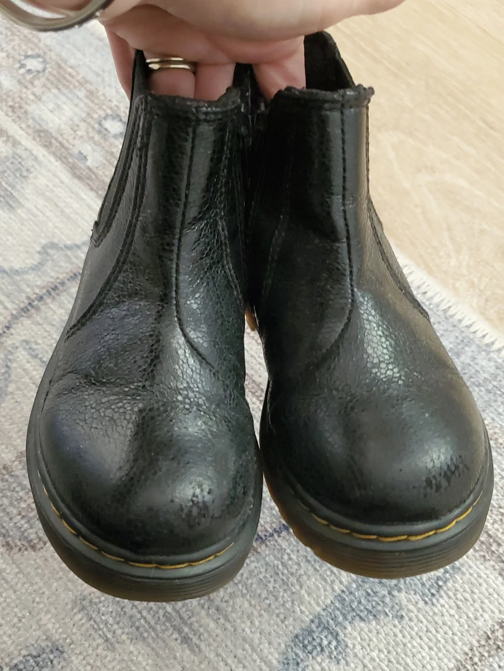 Dr. Martens Toddler Black Chelsea Boots Elastic Zip Sz9